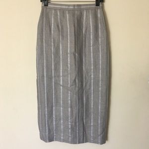 Vintage Linen Pencil Skirt